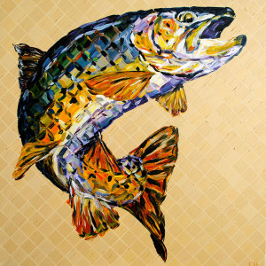 miami artist charlie hanavich trout painting