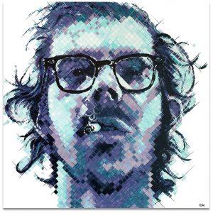 Chuck Close Portrait by Atlanta artist Charlie Hanavich