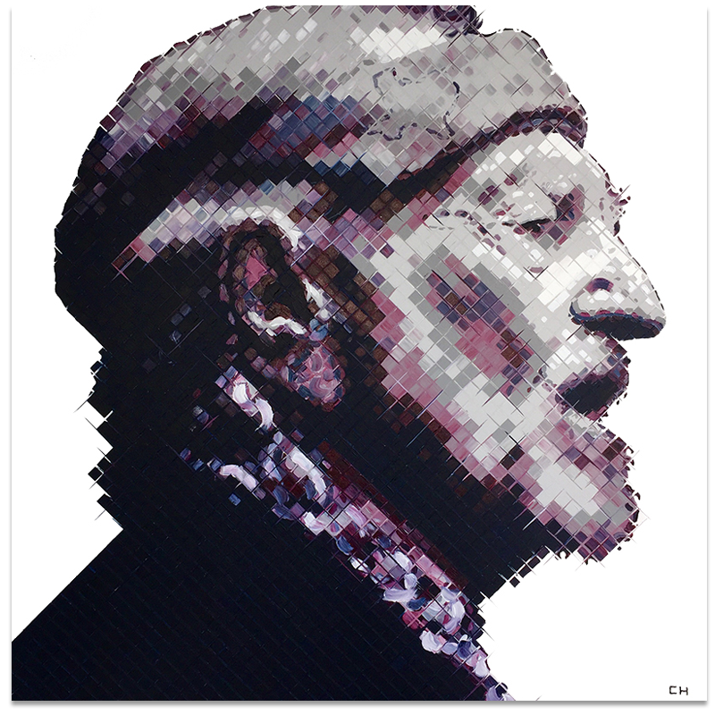 Willie Nelson Painting by Charlie Hanavich