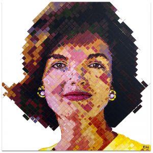 contemporary portrait of Jackie Kennedy by Atlanta artist Charlie Hanavich