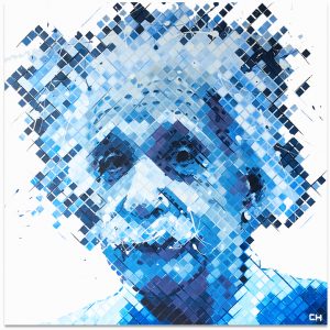 Albert Einstein Portrait by Atlanta Artist Charlie Hanavich