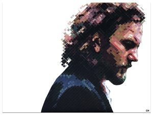 Eddie Vedder Painting by Atlanta artist Charlie Hanavich