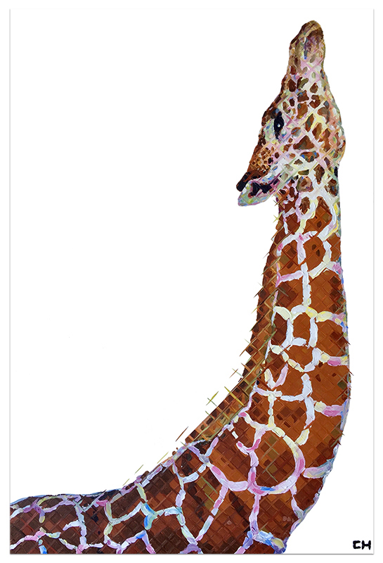 Giraffe animal Painting by Atlanta Artist Charlie Hanavich