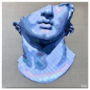 Fragmentary Colossal Head of a Youth greek sculpture painting by Charlie Hanavich