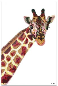 giraffe animal Painting by Atlanta Artist Charlie Hanavich