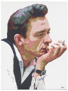 Johnny Cash portrait Painting by Atlanta Artist Charlie Hanavich