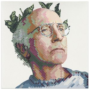 Larry David Portrait Painting by Artist Charlie Hanavich