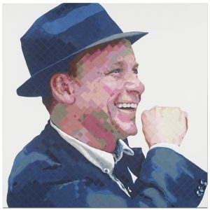 Ol blue Eyes Frank Sinatra Portrait Painting by Atlanta Artist Charlie Hanavich