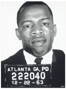 John Lewis; Mugshot; portrait Painting by Atlanta Artist Charlie Hanavich